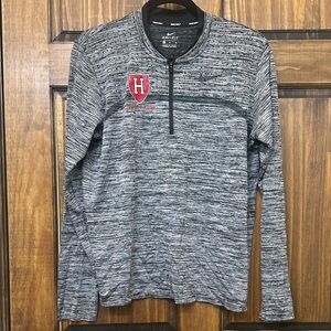 Nike Heathered Gray Quarter-Zip with Red Logo
